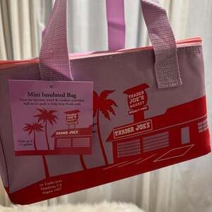 Trader Joe's 2026 Mini Insulated Tote Pink Cooler